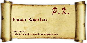Panda Kapolcs névjegykártya